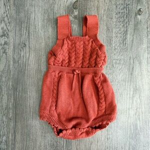 Cat & Jack Rust Sweater Textured Romper